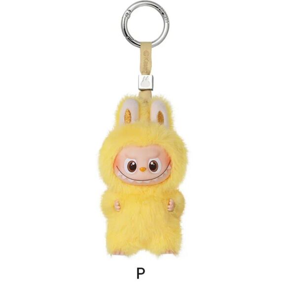 Authentic PopMart Labubu The Monsters Pin for Love Series "P" Yellow Plush Penda - Picture 1 of 13